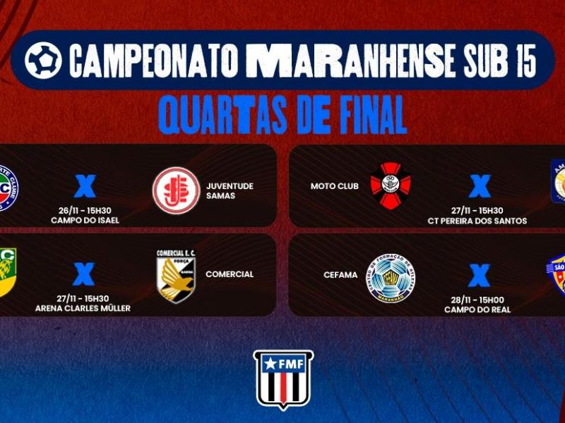Maranhense Sub-15: Quartas de Final têm confrontos definidos
